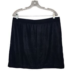 J. Crew Womens Black Velvet Skirt Back Zip Lined New With Tag 14